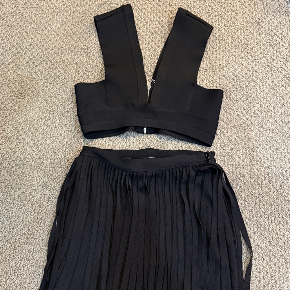 Herve Leger Black Two-Piece Ensemble